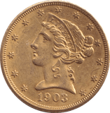 1903 GOLD FIVE DOLLARS USA - Gold World Coins - Cambridgeshire Coins