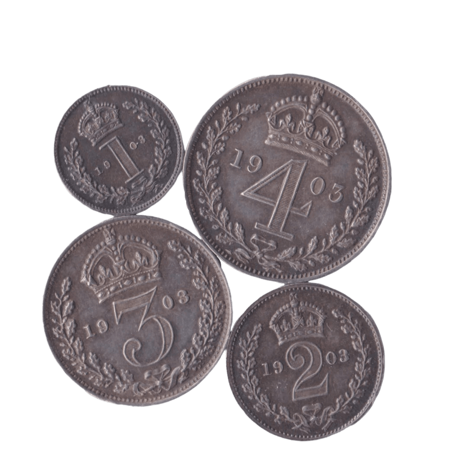 1903 MAUNDY SET EDWARD VII ( UNC ) - Maundy Set - Cambridgeshire Coins