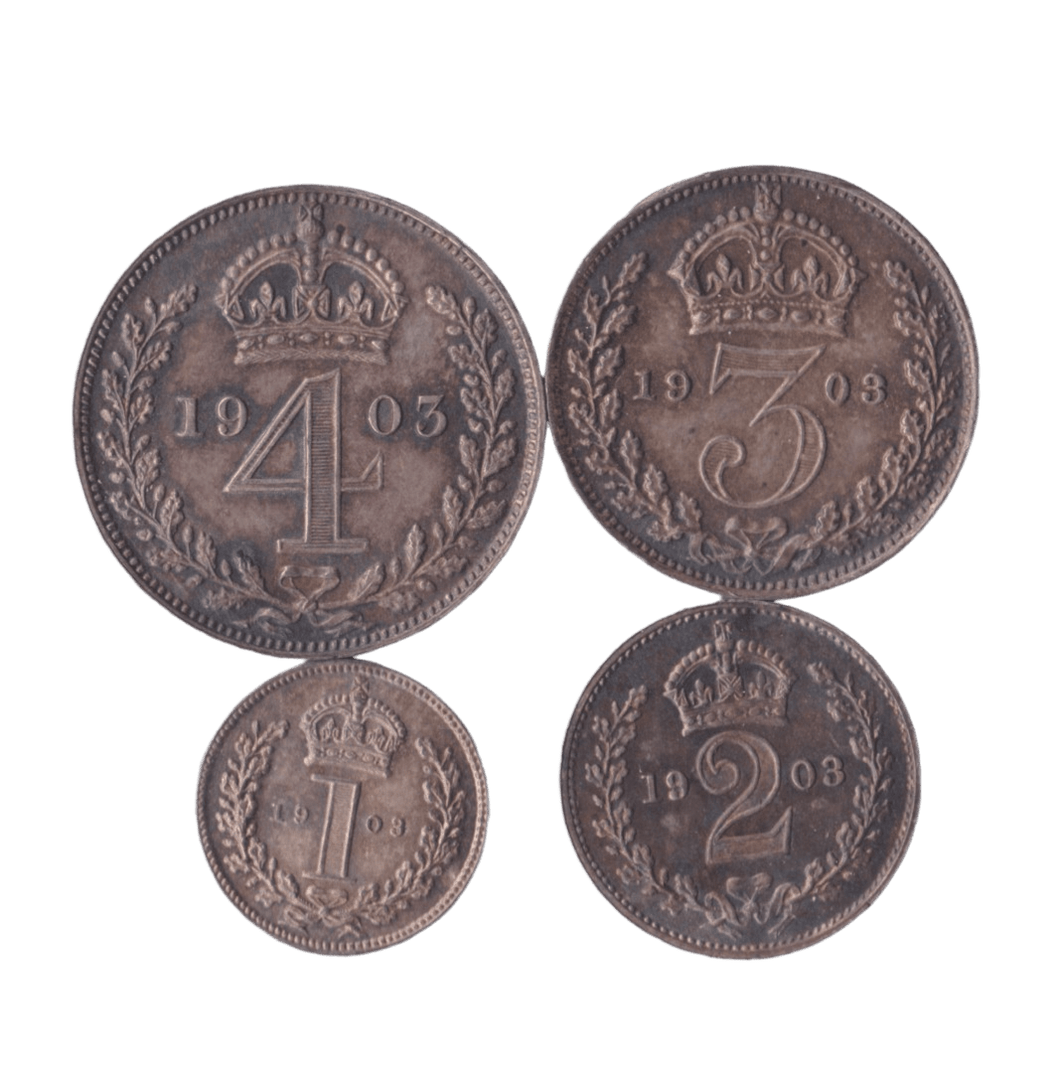 1903 MAUNDY SET EDWARD VII - Maundy Set - Cambridgeshire Coins