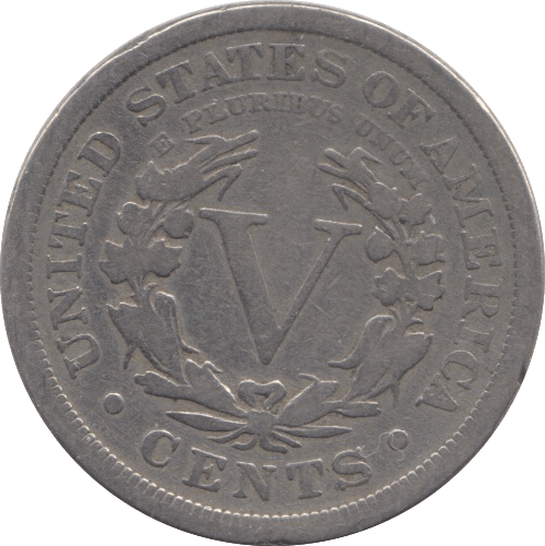 1903 NICKEL FIVE CENTS USA - SILVER WORLD COINS - Cambridgeshire Coins