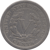 1903 NICKEL FIVE CENTS USA - SILVER WORLD COINS - Cambridgeshire Coins