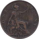 1903 PENNY ( VF ) - Penny - Cambridgeshire Coins