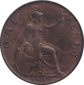 1903 PENNY WEAK STRIKE ( AUNC ) - PENNY - Cambridgeshire Coins