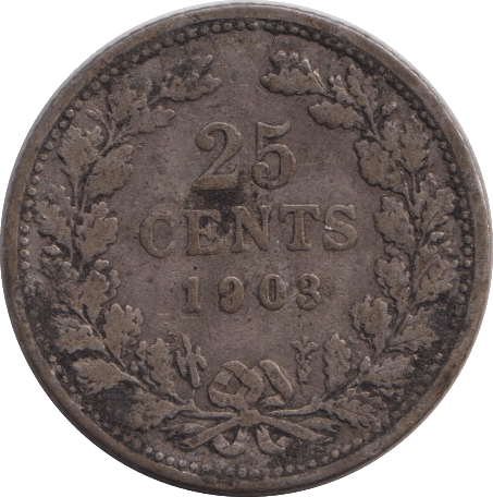 1903 SILVER 25 CENTS - SILVER WORLD COINS - Cambridgeshire Coins