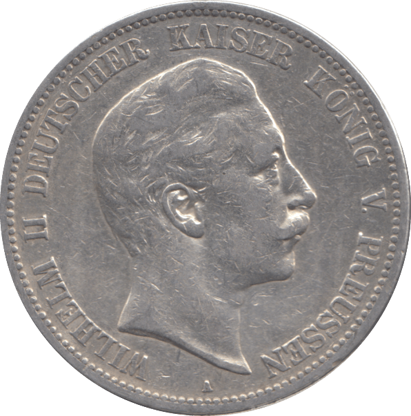 1903 SILVER 5 MARK GERMANY - SILVER WORLD COINS - Cambridgeshire Coins