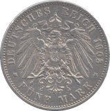 1903 SILVER 5 MARK GERMANY - SILVER WORLD COINS - Cambridgeshire Coins