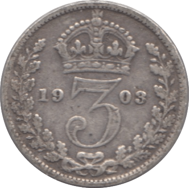 1903 SILVER THREEPENCE ( FINE ) - Threepence - Cambridgeshire Coins