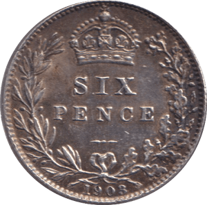 1903 SIXPENCE ( AUNC ) - SIXPENCE - Cambridgeshire Coins