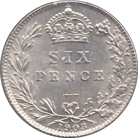 1903 SIXPENCE ( EF ) - SIXPENCE - Cambridgeshire Coins