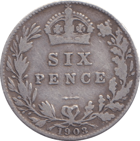 1903 SIXPENCE ( FINE ) - SIXPENCE - Cambridgeshire Coins