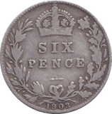 1903 SIXPENCE ( FINE ) - SIXPENCE - Cambridgeshire Coins