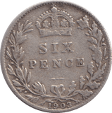 1903 SIXPENCE ( GF ) - SIXPENCE - Cambridgeshire Coins