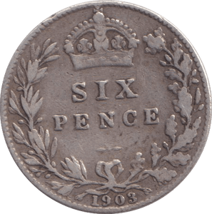 1903 SIXPENCE ( NF ) - SIXPENCE - Cambridgeshire Coins