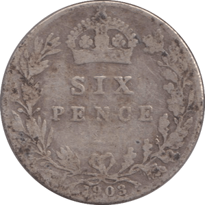 1903 SIXPENCE ( NF ) - SIXPENCE - Cambridgeshire Coins