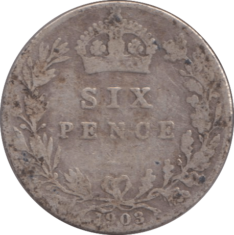 1903 SIXPENCE ( NF ) - SIXPENCE - Cambridgeshire Coins