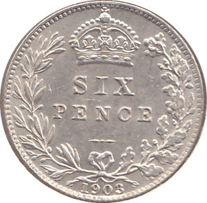 1903 SIXPENCE ( UNC ) - SIXPENCE - Cambridgeshire Coins