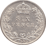 1903 SIXPENCE ( UNC ) - SIXPENCE - Cambridgeshire Coins