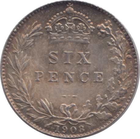 1903 SIXPENCE ( UNC ) - Sixpence - Cambridgeshire Coins