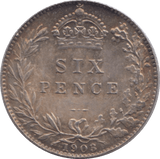 1903 SIXPENCE ( UNC ) - Sixpence - Cambridgeshire Coins