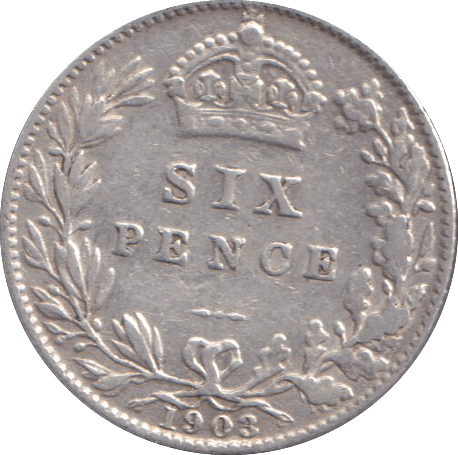 1903 SIXPENCE ( VF ) - SIXPENCE - Cambridgeshire Coins