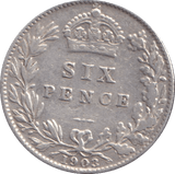 1903 SIXPENCE ( VF ) - SIXPENCE - Cambridgeshire Coins