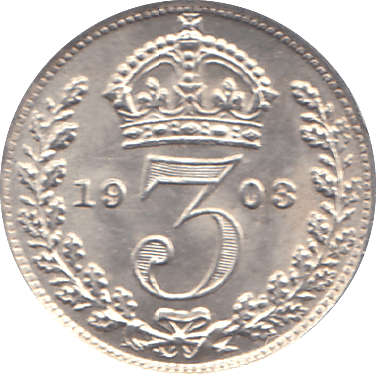 1903 THREEPENCE ( UNC ) - THREEPENCE - Cambridgeshire Coins