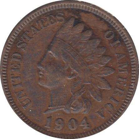 1904 1 CENT USA - WORLD COINS - Cambridgeshire Coins
