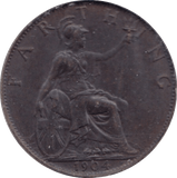 1904 FARTHING ( EF ) - Farthing - Cambridgeshire Coins