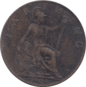 1904 FARTHING ( EF ) - Farthing - Cambridgeshire Coins