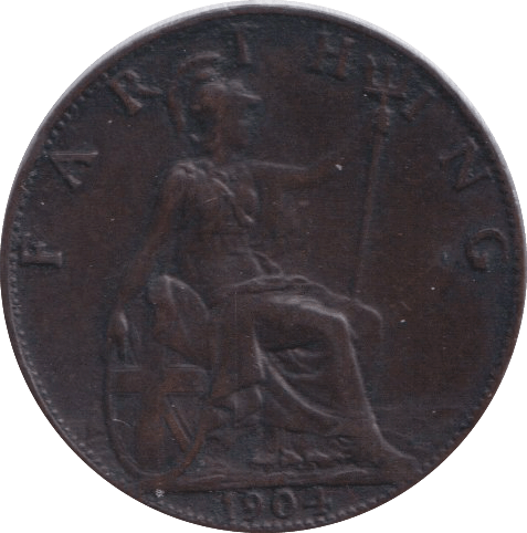 1904 FARTHING ( GVF ) - FARTHING - Cambridgeshire Coins