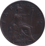 1904 FARTHING ( GVF ) - FARTHING - Cambridgeshire Coins