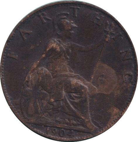 1904 FARTHING ( GVF ) - FARTHING - Cambridgeshire Coins