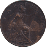 1904 FARTHING ( GVF ) - FARTHING - Cambridgeshire Coins