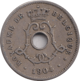 1904 FIVE CENTS BELGIUM - WORLD COINS - Cambridgeshire Coins