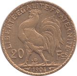 1904 GOLD 20 FRANCS FRANCE - Gold World Coins - Cambridgeshire Coins