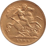 1904 GOLD HALF SOVEREIGN ( GVF ) - HALF SOVEREIGN - Cambridgeshire Coins