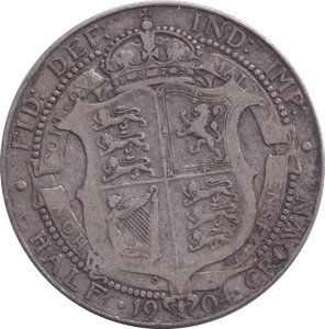 1904 HALFCROWN ( FINE ) 8 - HALFCROWN - Cambridgeshire Coins