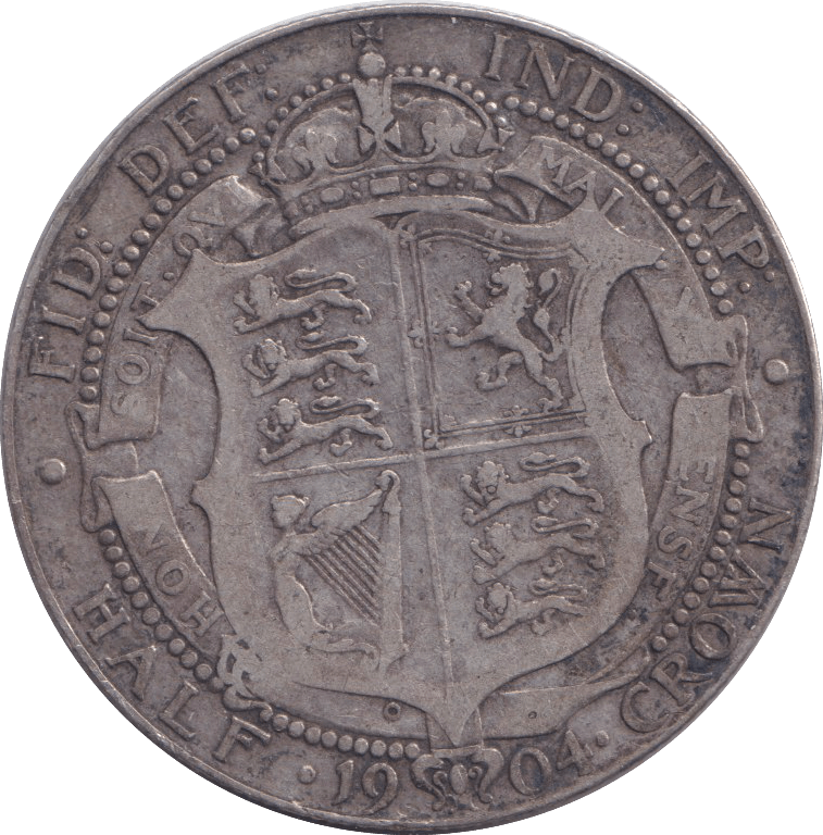 1904 HALFCROWN ( FINE ) 8 - HALFCROWN - Cambridgeshire Coins