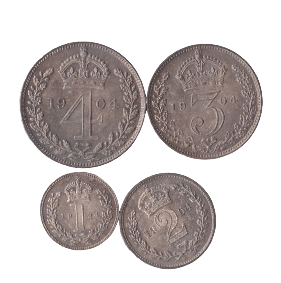 1904 MAUNDY SET EDWARD VII - Maundy Set - Cambridgeshire Coins