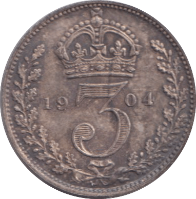 1904 MAUNDY THREEPENCE ( UNC ) 5 - MAUNDY THREEPENCE - Cambridgeshire Coins