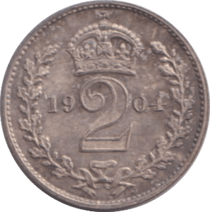 1904 MAUNDY TWOPENCE ( UNC ) 4 - MAUNDY TWOPENCE - Cambridgeshire Coins