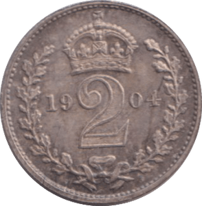 1904 MAUNDY TWOPENCE ( UNC ) 5 - MAUNDY TWOPENCE - Cambridgeshire Coins