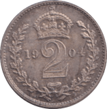 1904 MAUNDY TWOPENCE ( UNC ) 5 - MAUNDY TWOPENCE - Cambridgeshire Coins