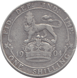 1904 SHILLING ( FINE ) - SHILLING - Cambridgeshire Coins