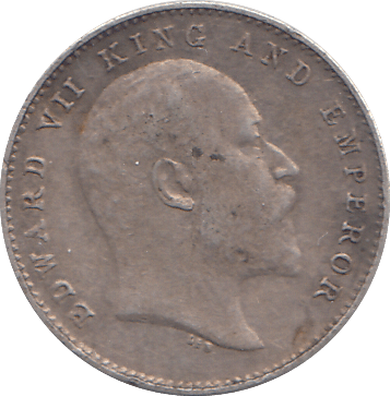 1904 SILVER 2 ANNAS INDIA - SILVER WORLD COINS - Cambridgeshire Coins
