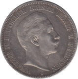 1904 SILVER 5 MARK GERMANY - SILVER WORLD COINS - Cambridgeshire Coins