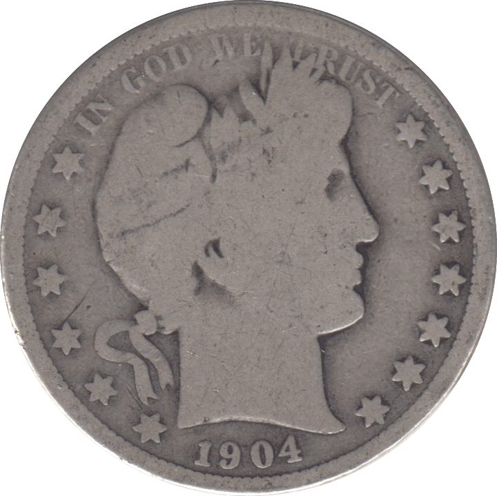 1904 SILVER HALF DOLLAR USA - SILVER WORLD COINS - Cambridgeshire Coins