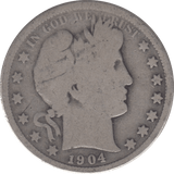 1904 SILVER HALF DOLLAR USA - SILVER WORLD COINS - Cambridgeshire Coins