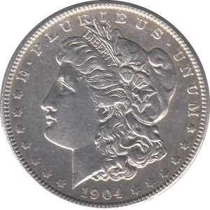 1904 SILVER MORGAN DOLLAR USA PHILADELPHIA MINT - SILVER WORLD COINS - Cambridgeshire Coins