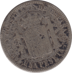 1904 SILVER SPAIN PESTA - SILVER WORLD COINS - Cambridgeshire Coins